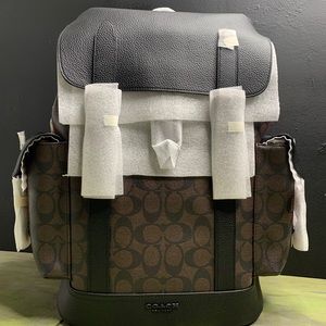 Hudson Backpack Canvas Varsity Stripe NWT